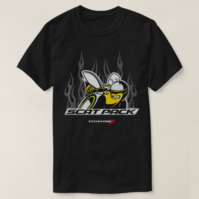 Camiseta Dodge Scat Pack Flames  (Diseño del anverso)