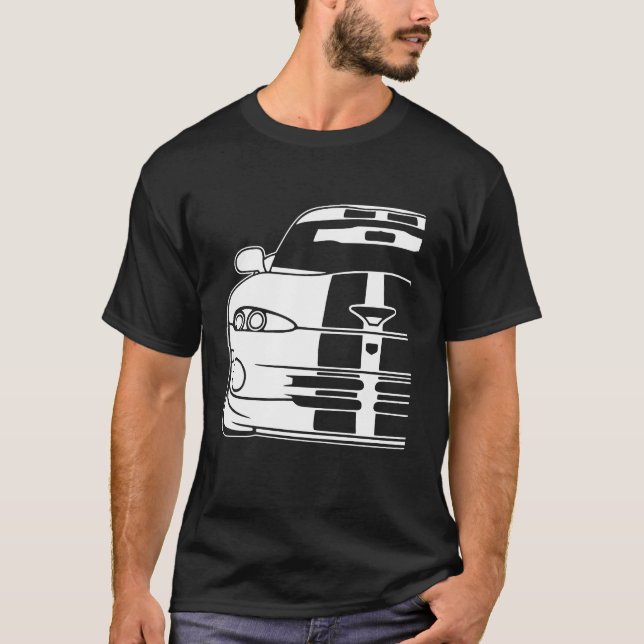 Camiseta Dodge Viper 1996 Franjas Gts 1 (Anverso)