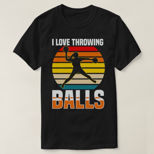 Camiseta Dodgeball I love Throwing Balls (Diseño del anverso)