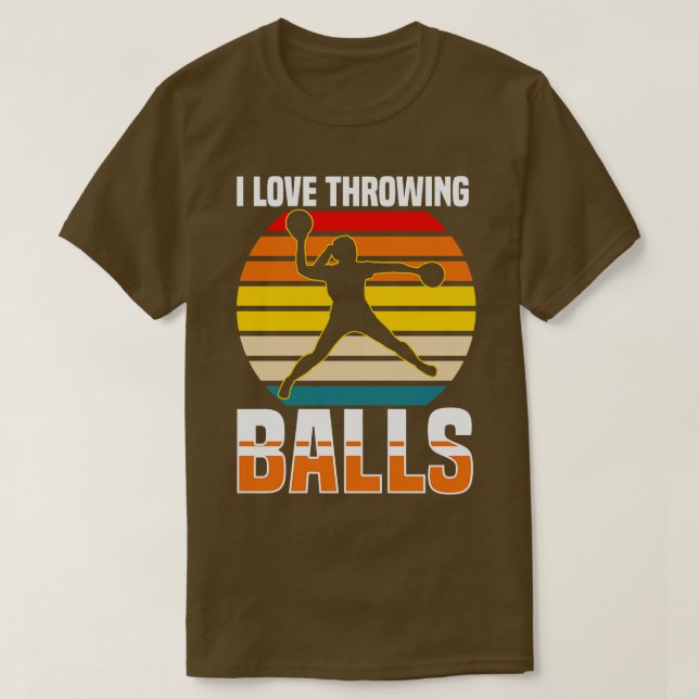 Camiseta Dodgeball I love Throwing Balls (Diseño del anverso)