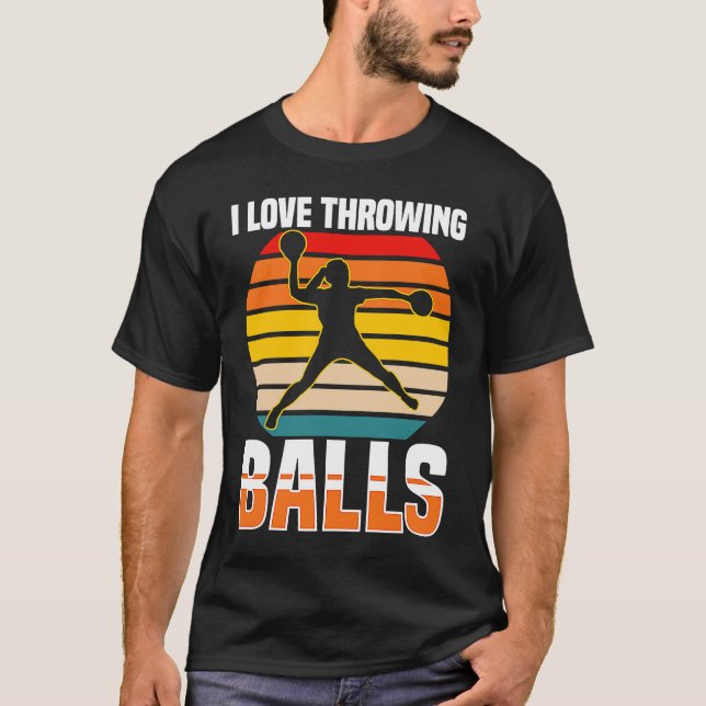 Camiseta Dodgeball Quote I Love Throwing Balls Dodgeball (Anverso)