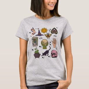 Camiseta Dodles de bruja de Halloween de época
