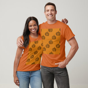 Camiseta Dodles de Halloween calabazas de boho mandala de o
