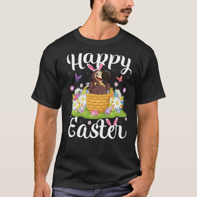 Camiseta Dodo Bird Easter Huevo de caza Floral Dodo Easter  (Anverso)