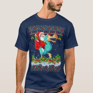 Camiseta Dodo Bird Navidad Pajama Feo Santa Riendo Dodo Chr