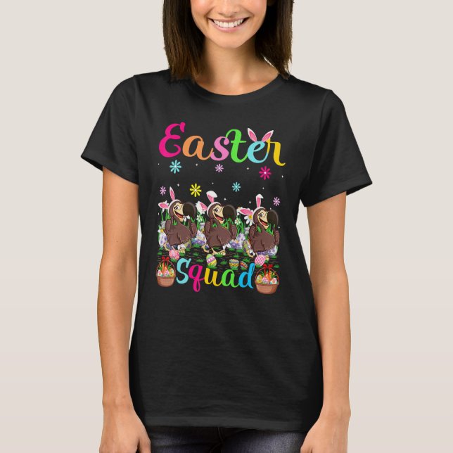 Camiseta Dodo Bunny Ear Easter Squad Dodo Bird Happy Easte (Anverso)
