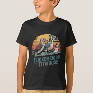 Camiseta Dodo Flickr Titmouse Gracioso Retro Amantes Desi
