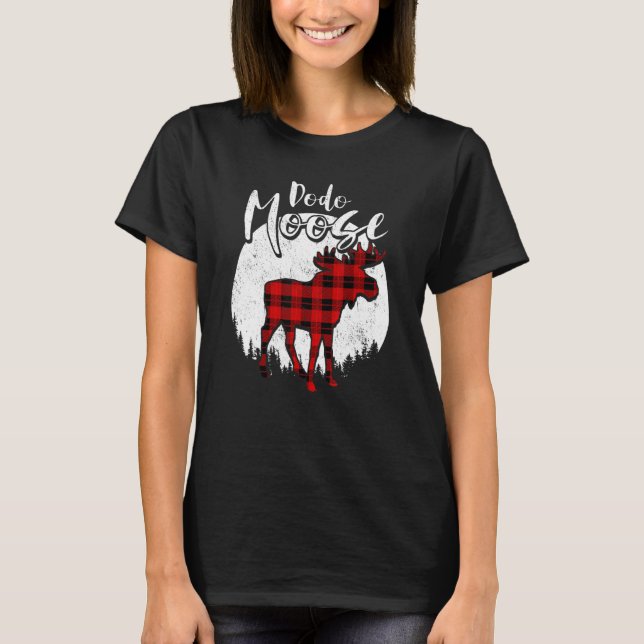 Camiseta Dodo Moose Red Plaid Buffalo Matching Family Pajam (Anverso)