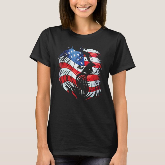 Camiseta dog 4th Of July American Flag Patriotic dog usa 1 (Anverso)