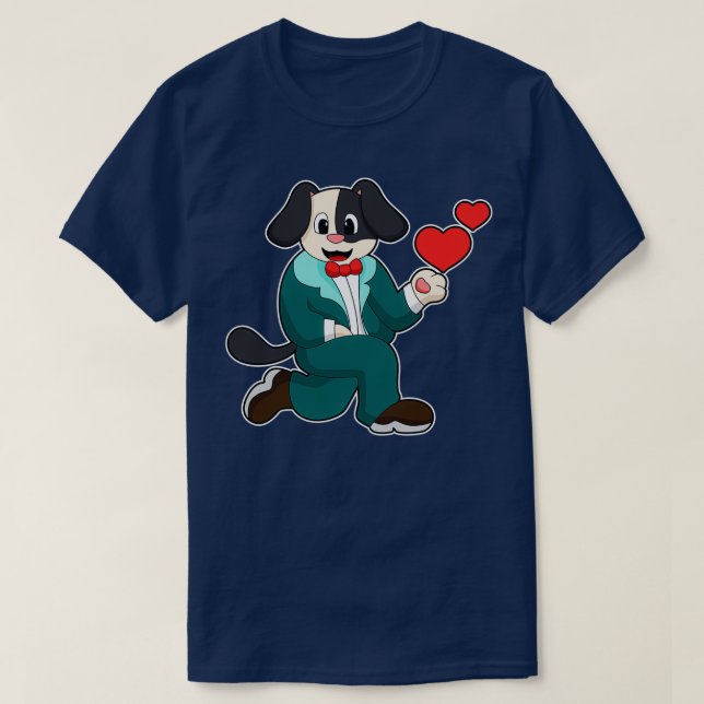 Camiseta Dog as Groom with Suit amp Tie 2 (Diseño del anverso)