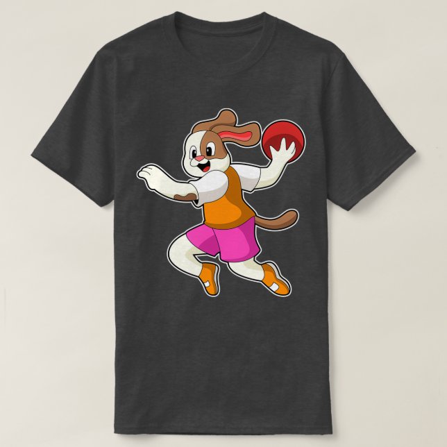 Camiseta Dog at Handball player with Handball (Diseño del anverso)