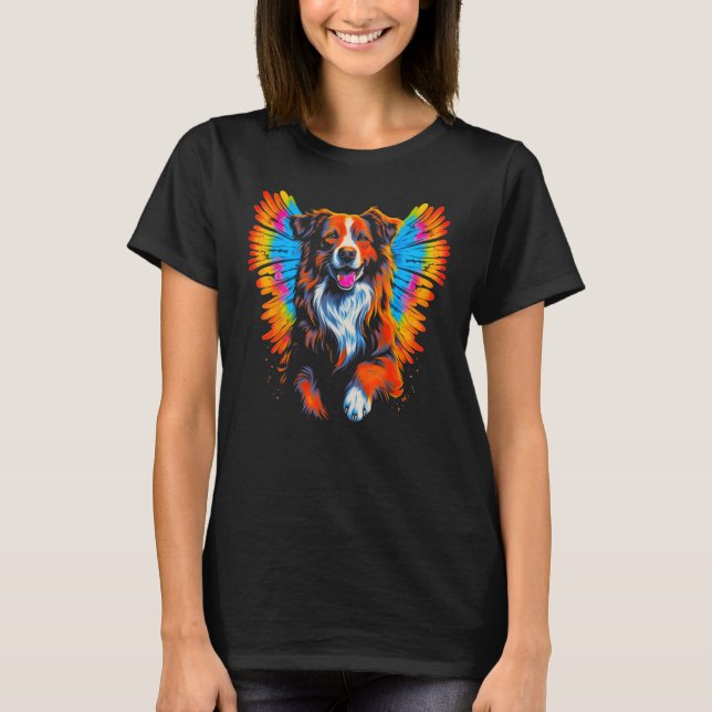 Camiseta Dog Australian Shepherd Angel Wings (Anverso)