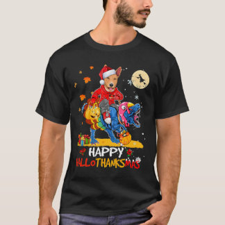 Camiseta Dog Basenji Feliz Hallothanksmas Halloween Thanksg