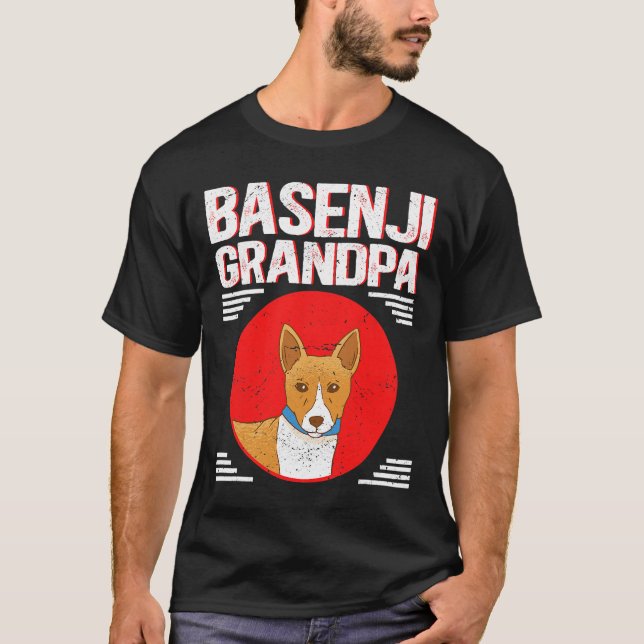Camiseta Dog Basenji Mens Basenji Abuelo Dueño de Perro Bas (Anverso)
