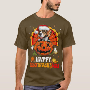 Camiseta Dog Beagle happy Hallothanksmas Halloween Thanksgi