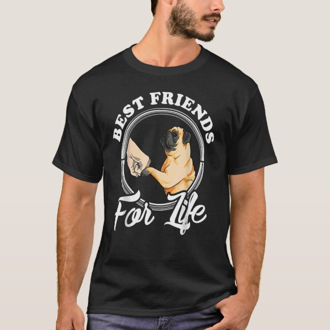 Camiseta Dog Best Friends Pugs For Dad Boys Animal (Anverso)