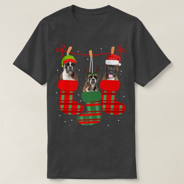 Camiseta Dog Boer Christmas Socks Funny Xmas Pajama Pet Pup (Diseño del anverso)