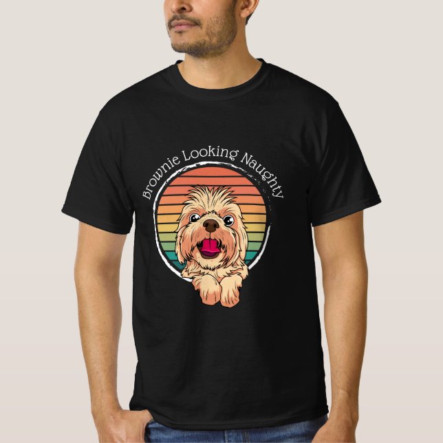 Camiseta Dog Brownie Parece travieso (Anverso)