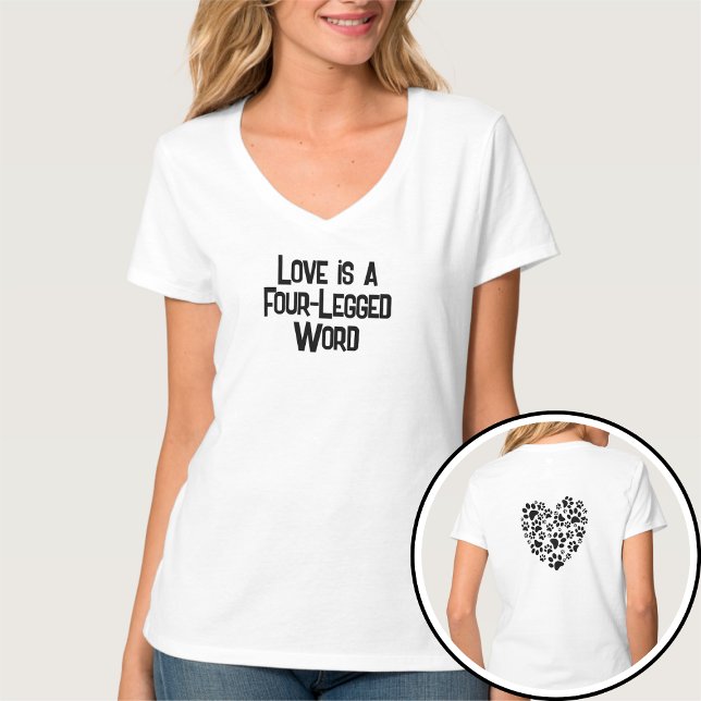 Camiseta Dog Cat Paw Prints Heart Valentine's Day Love (Subido por el creador)