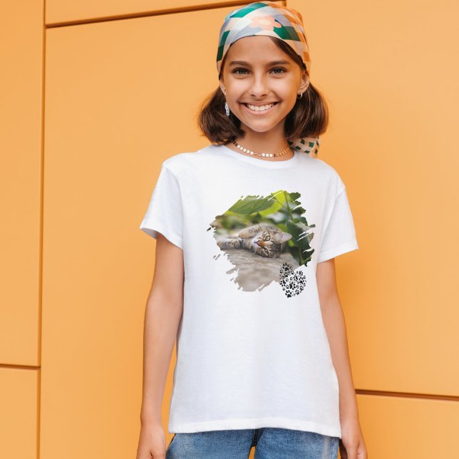 Camiseta Dog Cat Pet Paw Custom Photo Valentine's Day Love (Subido por el creador)