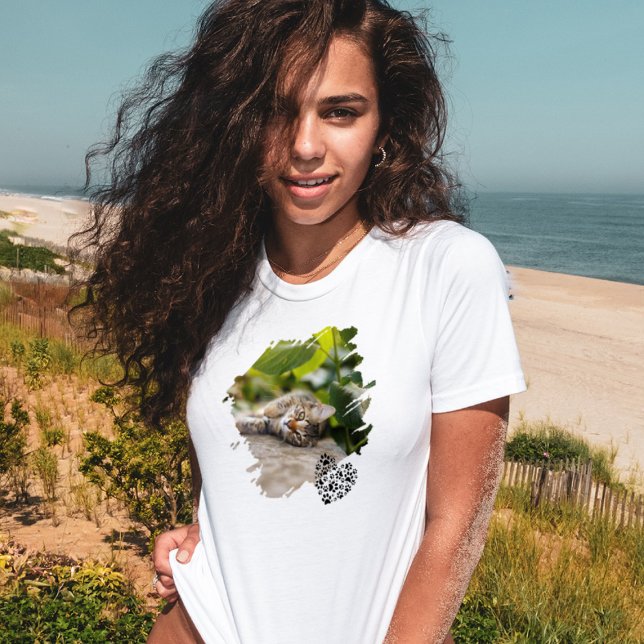 Camiseta Dog Cat Pet Paw Custom Photo Valentine's Day Love (Subido por el creador)