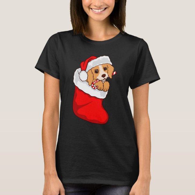 Camiseta Dog Christmas Lights Ugly ter Xmas (Anverso)