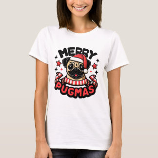 Camiseta dog christmasgift MERRY PUGMAS