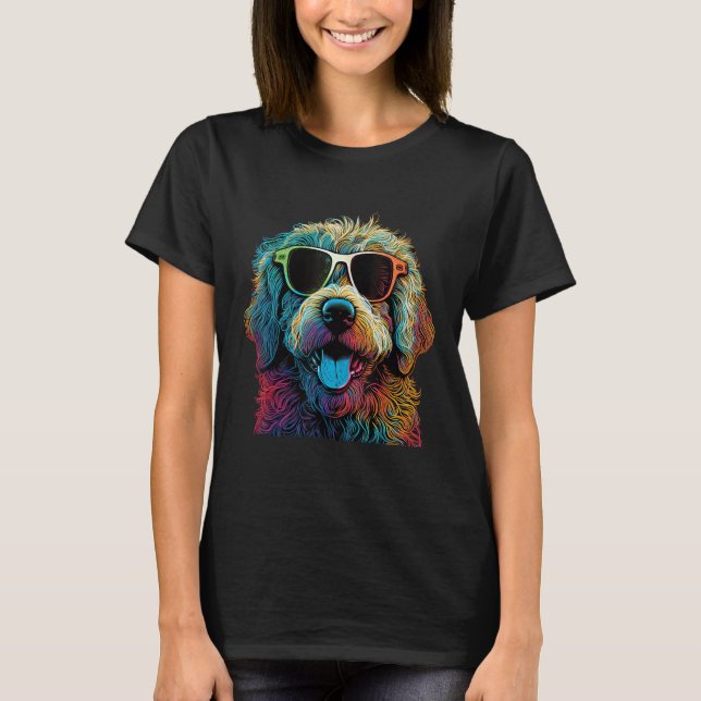 Camiseta Dog Colorful Cool Puppy Doghead Dog 4 (Anverso)