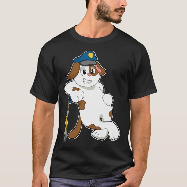 Camiseta Dog Cop Baton Police (Anverso)
