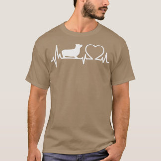 Camiseta Dog Corgi Heartbeat Funny Corgi Dog Lover