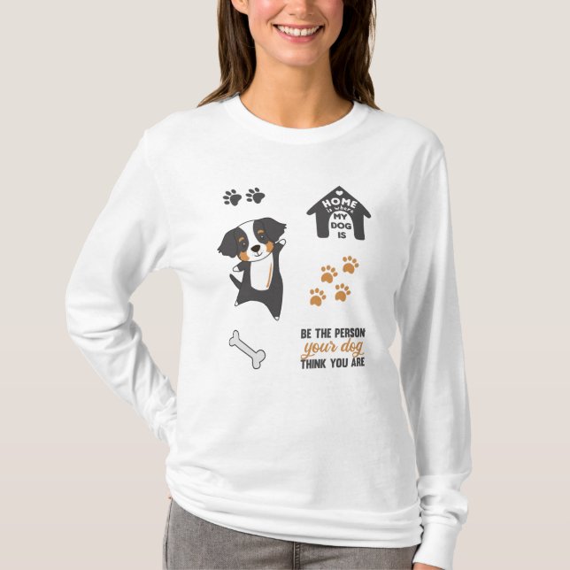 Camiseta Dog Cute Pegatina Set Bernese Mountain (Anverso)