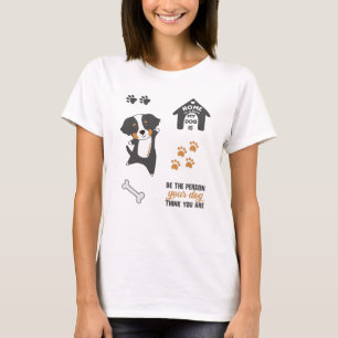 Camiseta Dog Cute Pegatina Set Bernese Mountain
