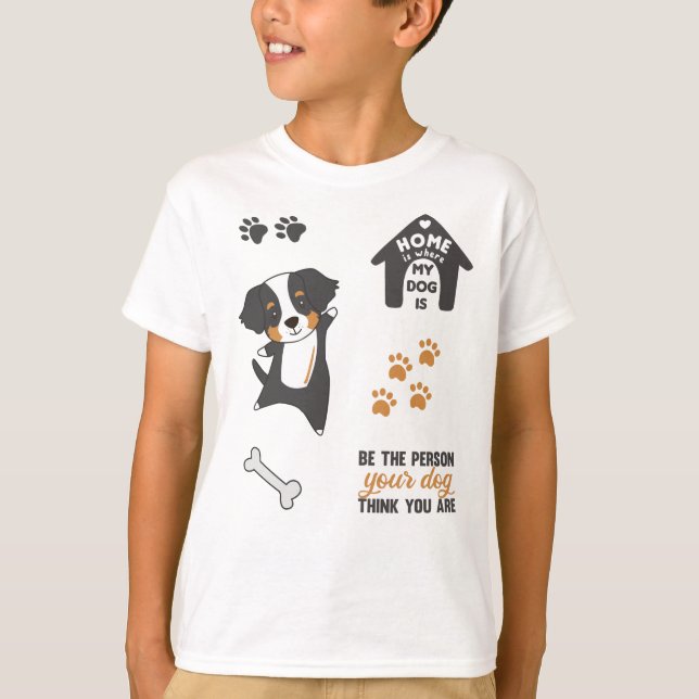 Camiseta Dog Cute Pegatina Set Bernese Mountain (Anverso)