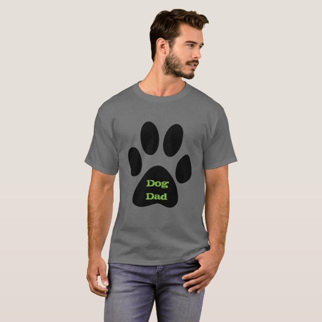 Camiseta Dog Dad Black Mens (Anverso completo)