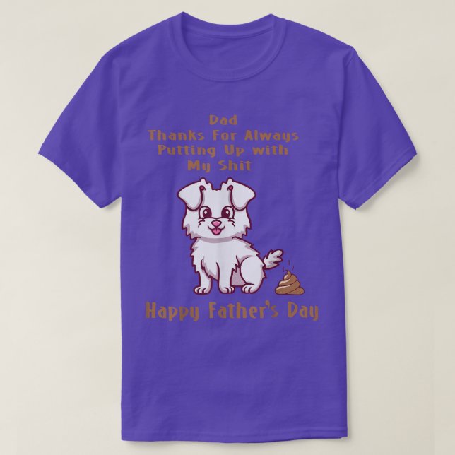 Camiseta Dog Dad Happy Fathers Day Funny Puppy Lover Papa P (Diseño del anverso)