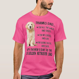 Camiseta Dog Dad Happy Father's Day To The Best Golden Retr