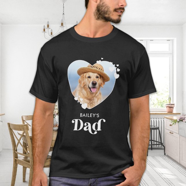 Camiseta Dog DAD personaliza a Dog Lover Cute Heart Mascota (Subido por el creador)