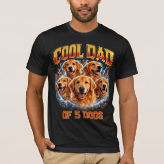 Camiseta Dog Dad Portrait Personalized Number Custom Design