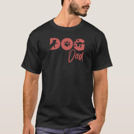 Camiseta Dog Dad - Silueta de perro rojo retro, hu
