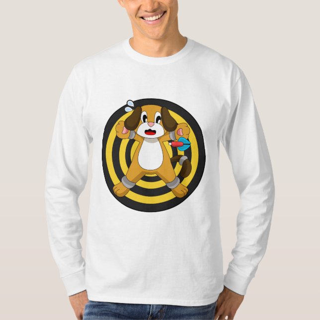 Camiseta Dog Darts Dart Dartboard (Anverso)