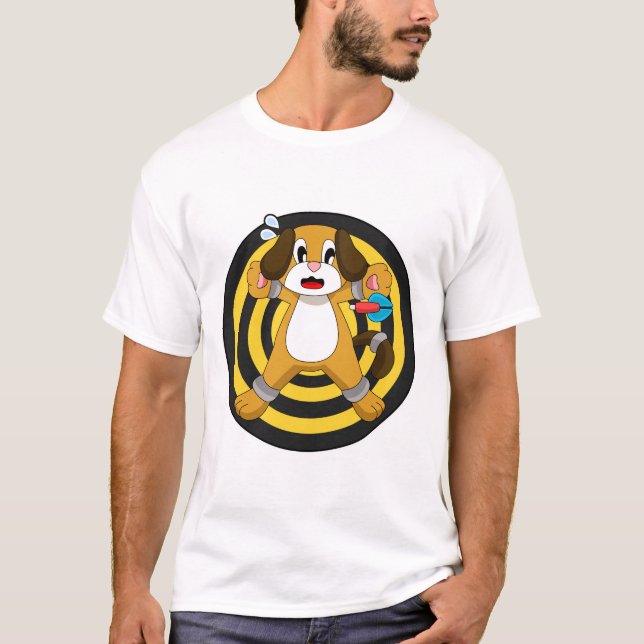 Camiseta Dog Darts Dart Dartboard (Anverso)