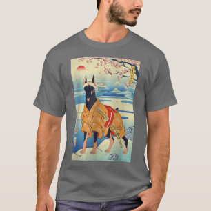 Camiseta Dog Doberman Pinscher Samurai Ukiyoe Spring (2)