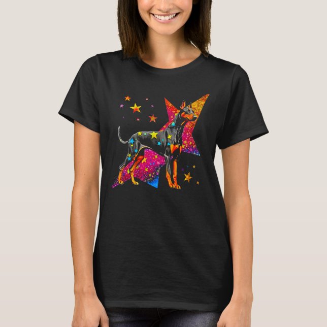 Camiseta Dog Doberman Pinscher Space Astrophysics (Anverso)