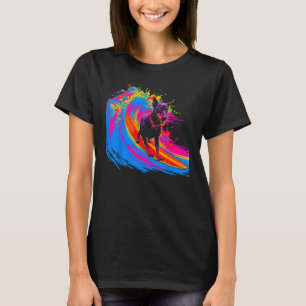 Camiseta Dog Doberman Pinscher Surf