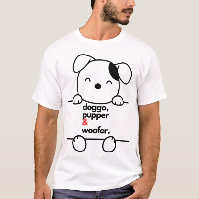 Camiseta Dog Doggo Pupto y Woofer T-Shirt (Anverso)