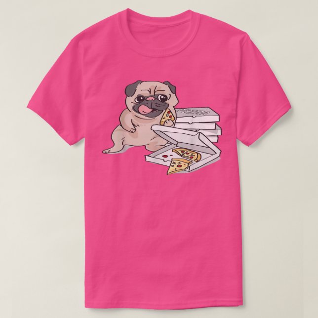 Camiseta Dog Eating A Pizza  (Diseño del anverso)