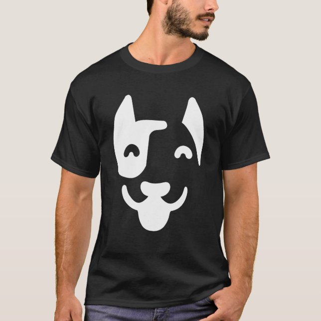 Camiseta Dog Face Silhouette (Anverso)