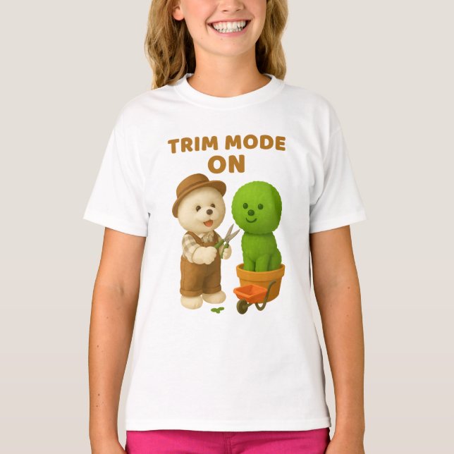 Camiseta Dog Gardener Bichon Topiary Trim Surreal (Anverso)