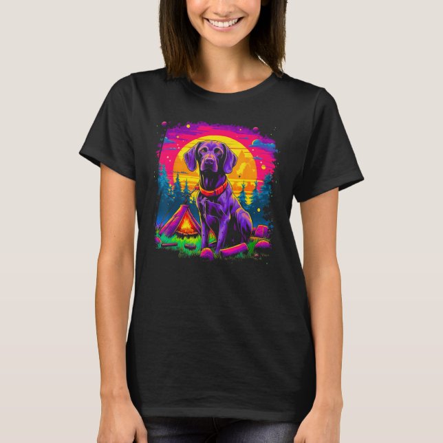 Camiseta Dog German Shorthaired Pointer Camping Nature (Anverso)