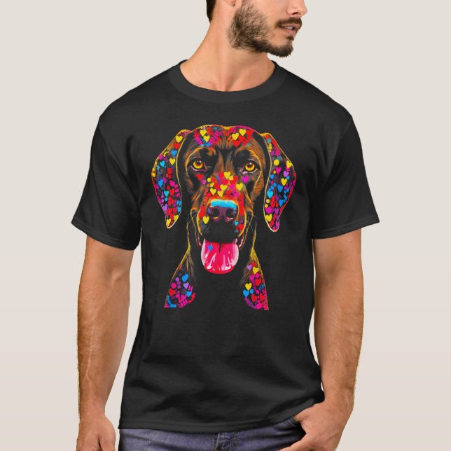 Camiseta Dog German Shorthaired Pointer Love Peace (Anverso)